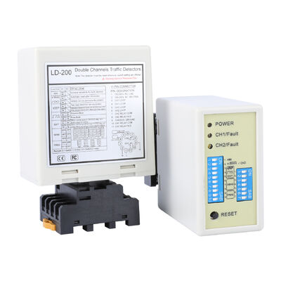 LD-200 Dual Channel Vehicle Loop Detector with 20-2000uh Range and 110-240VAC Power for Parking Access Control